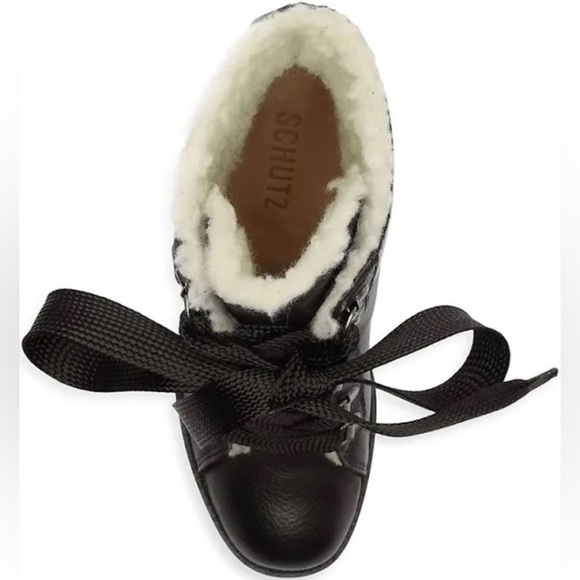 SCHUTZ | Zhara Winter Heeled Boots Lug Sole Leather Size 9.5 NEW - Picture 10 of 14